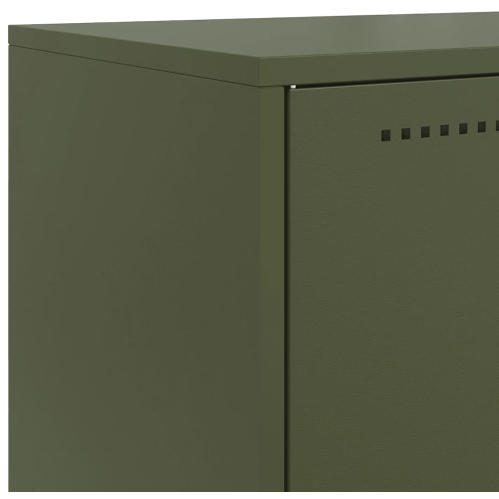 vidaXL 4 Door Olive Green Sideboard Image 9