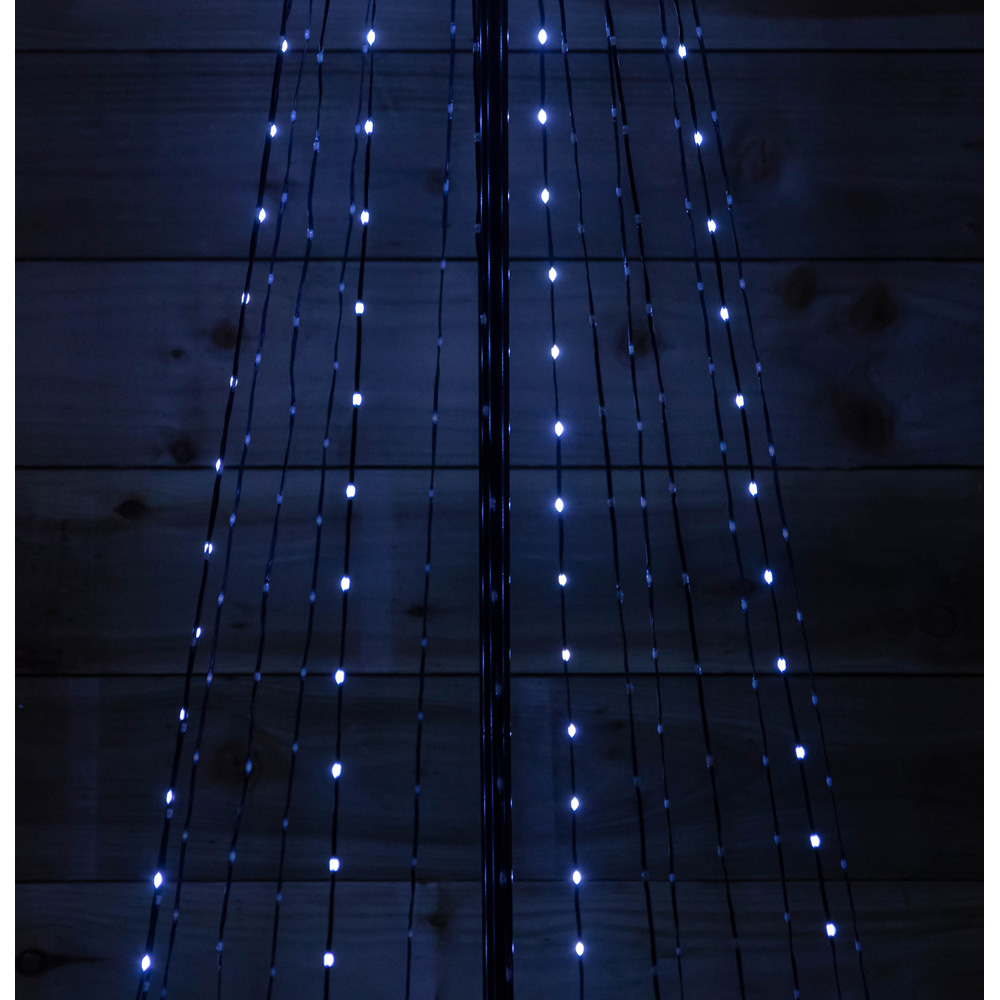 Samuel Alexander 580 Cool and Warm White LED Multi-Function Pyramid Christmas Cone Tree 7ft Image 8