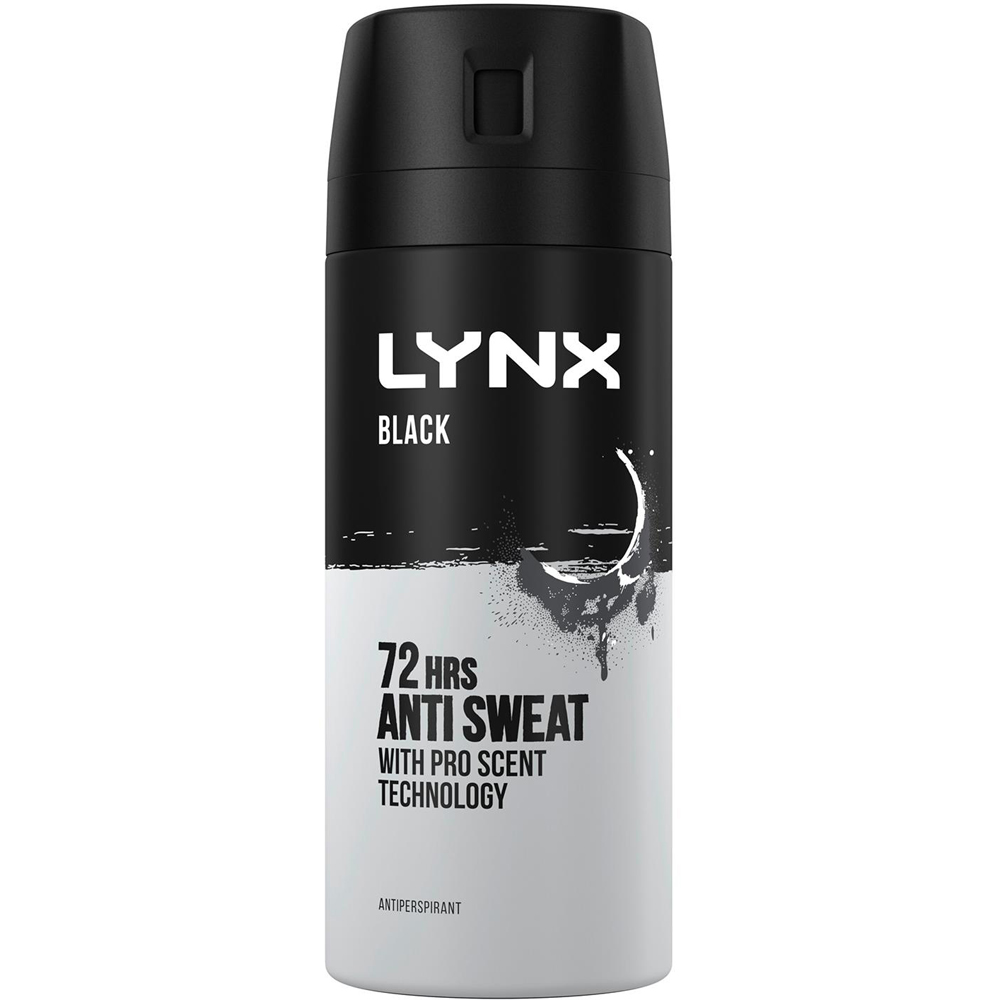 Lynx Black Frozen Pear and Cedarwood 72H Protection Anti-Perspirant Deodorant Spray 150ml 3 Pack Image 2