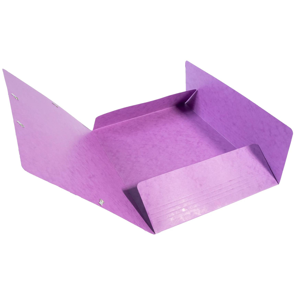 Exacompta A4 Purple 3 Flap Elastic Folder 25 Pack Image 3