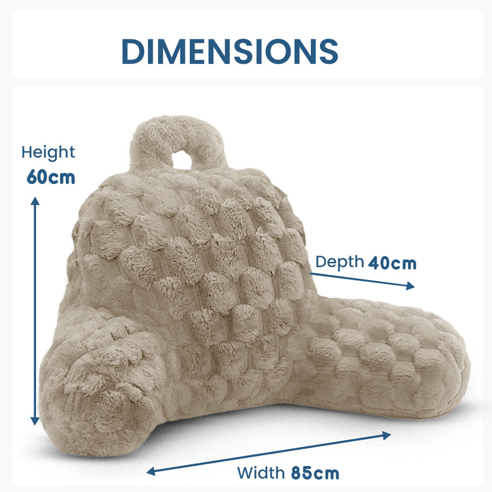 Velosso Beige Chunky Popcorn Back Pillow 65 x 55cm Image 5