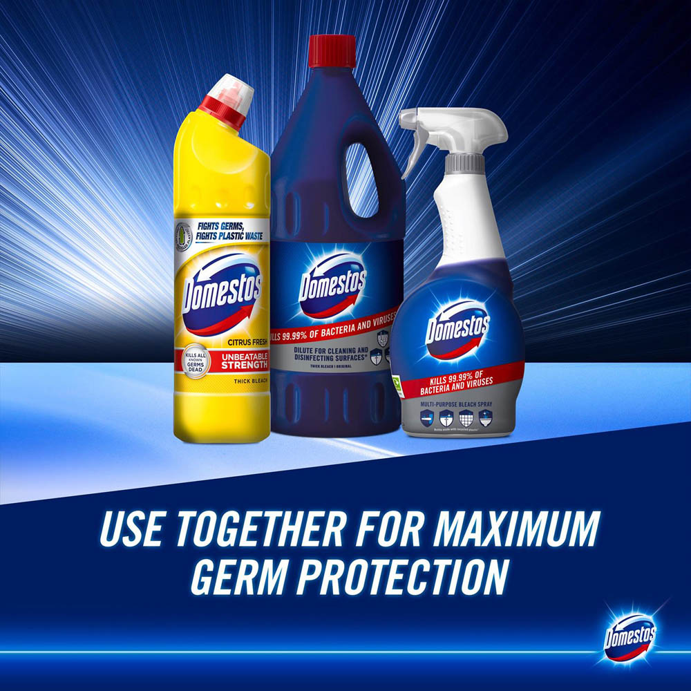 Domestos Citrus Fresh Thick Bleach 750ml 10 Pack Image 6