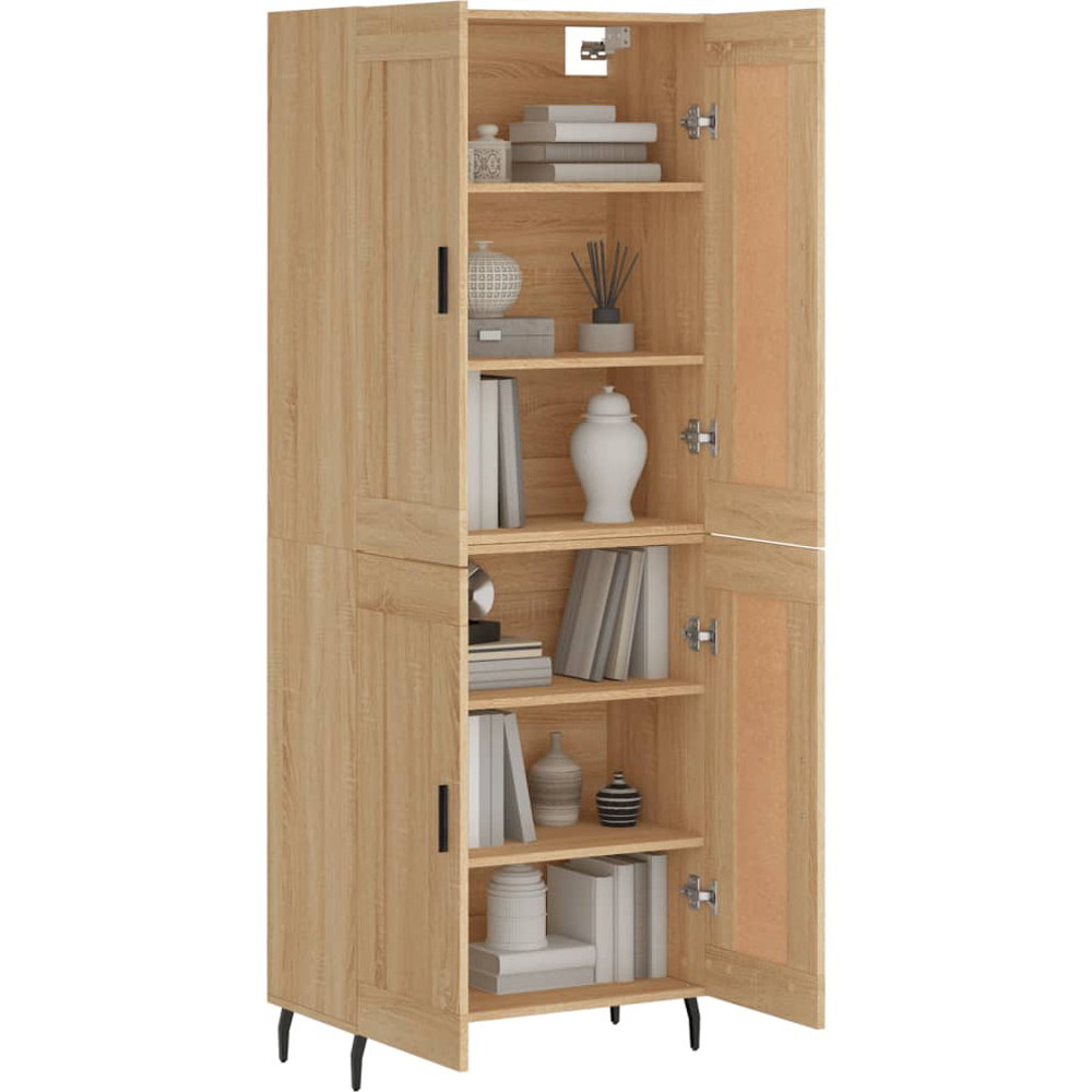 vidaXL 4 Door Sonoma Oak Highboard Image 3