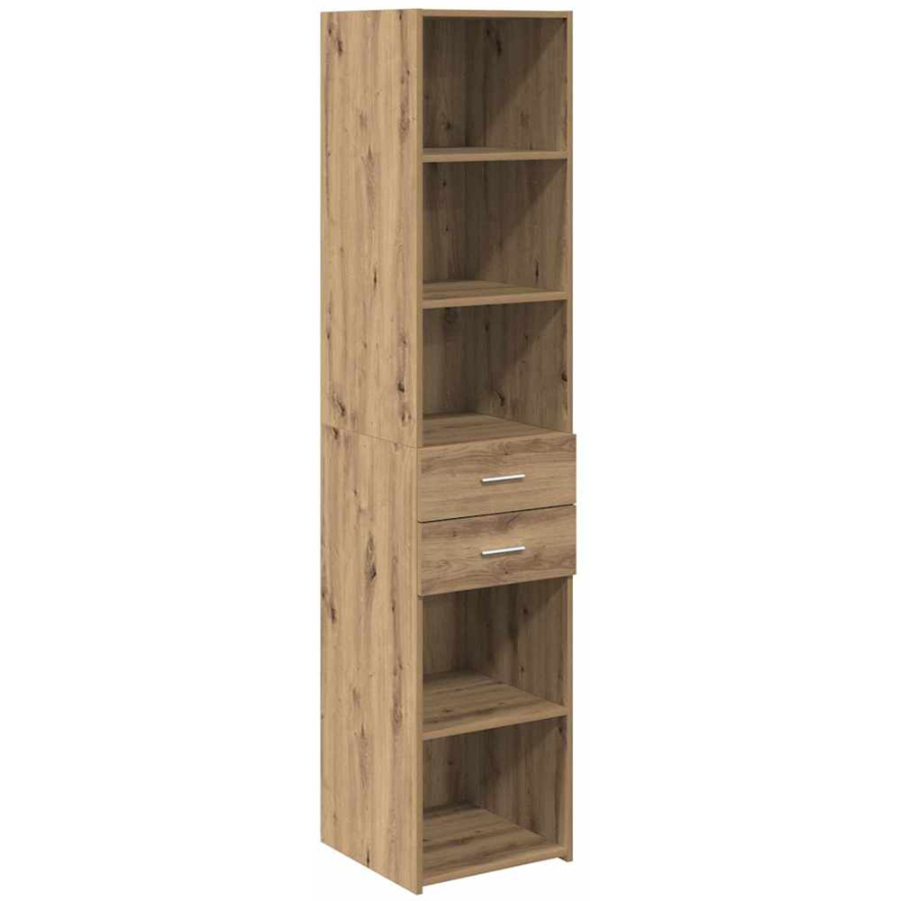vidaXL 2 Drawer 5 Shelf Artisan Oak Highboard Image 2
