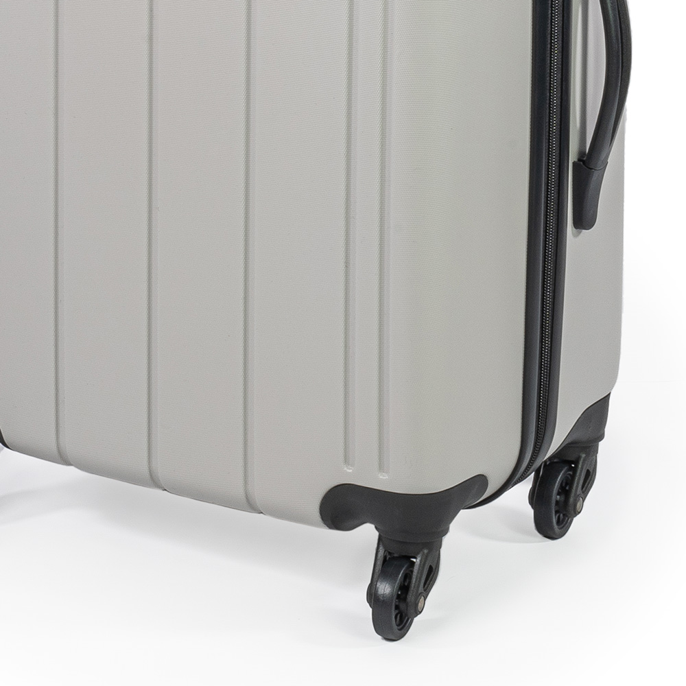 Pierre Cardin Medium Grey Lightweight Trolley Suitcase Image 3