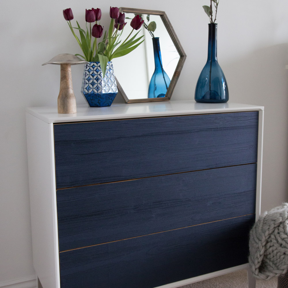 d-c-fix Quadro Navy Blue Sticky Back Plastic Vinyl Wrap Film 67.5cm x 1.5m 6 Pack Image 4