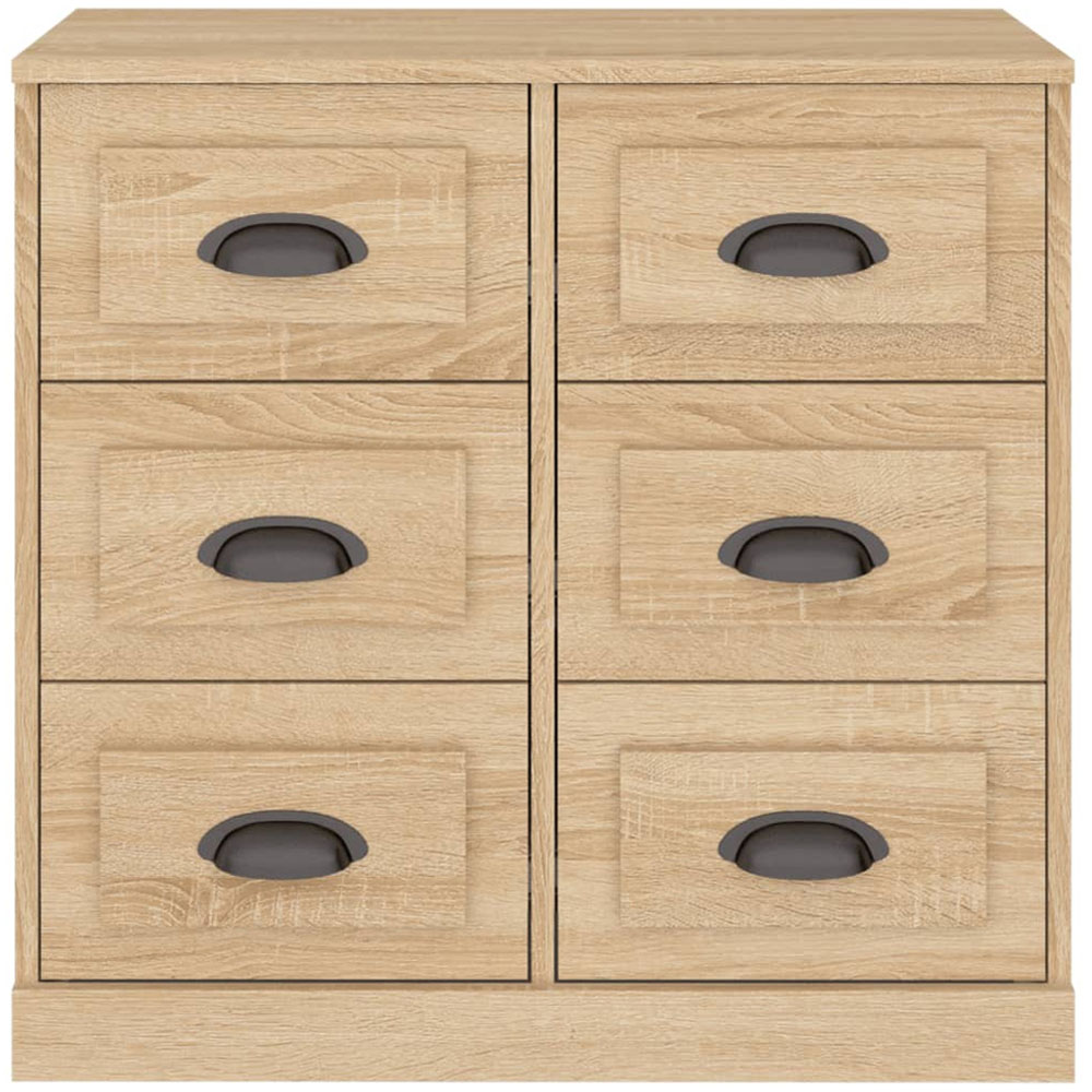 vidaXL 6 Drawer Sonoma Oak Sideboard Image 6