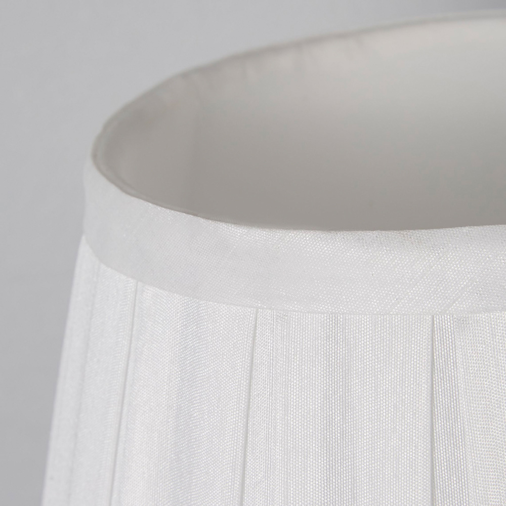 Lighting Collection Barnes White Pleated Tapered Lamp Shade 20cm Image 4