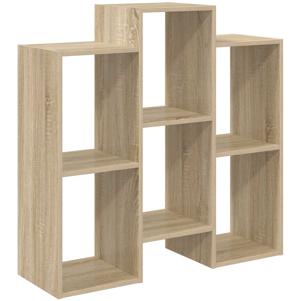 vidaXL 6 Open Shelf Sonoma Oak Sideboard Image 2