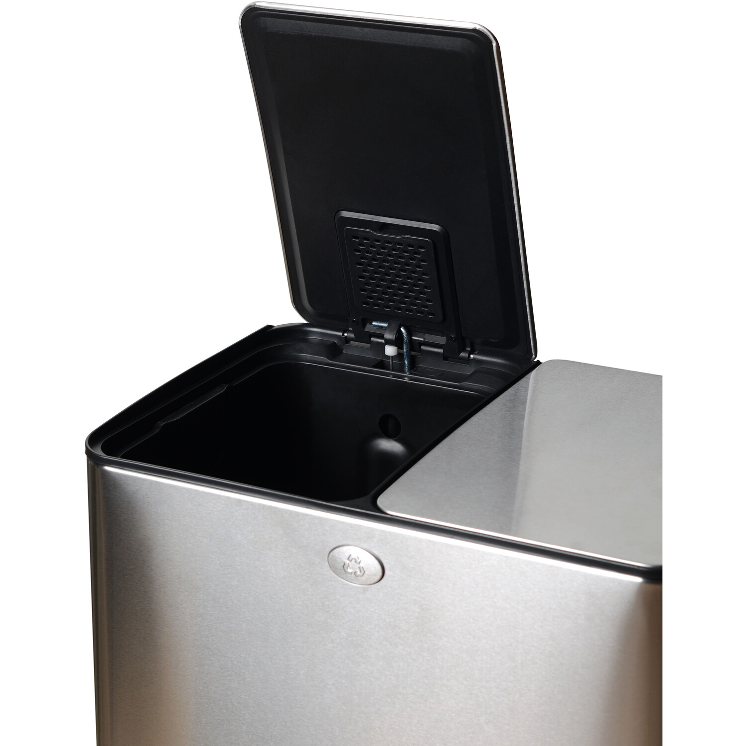 Malmo Stainless Steel Silver Premium Recycling Bin Large Image 2