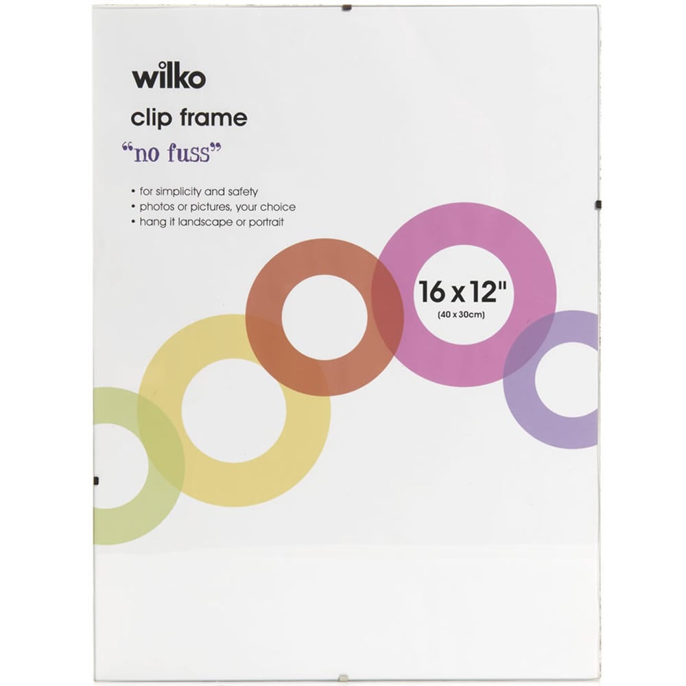 Wilko Clip Frame 16 x 12 Inch Image 1