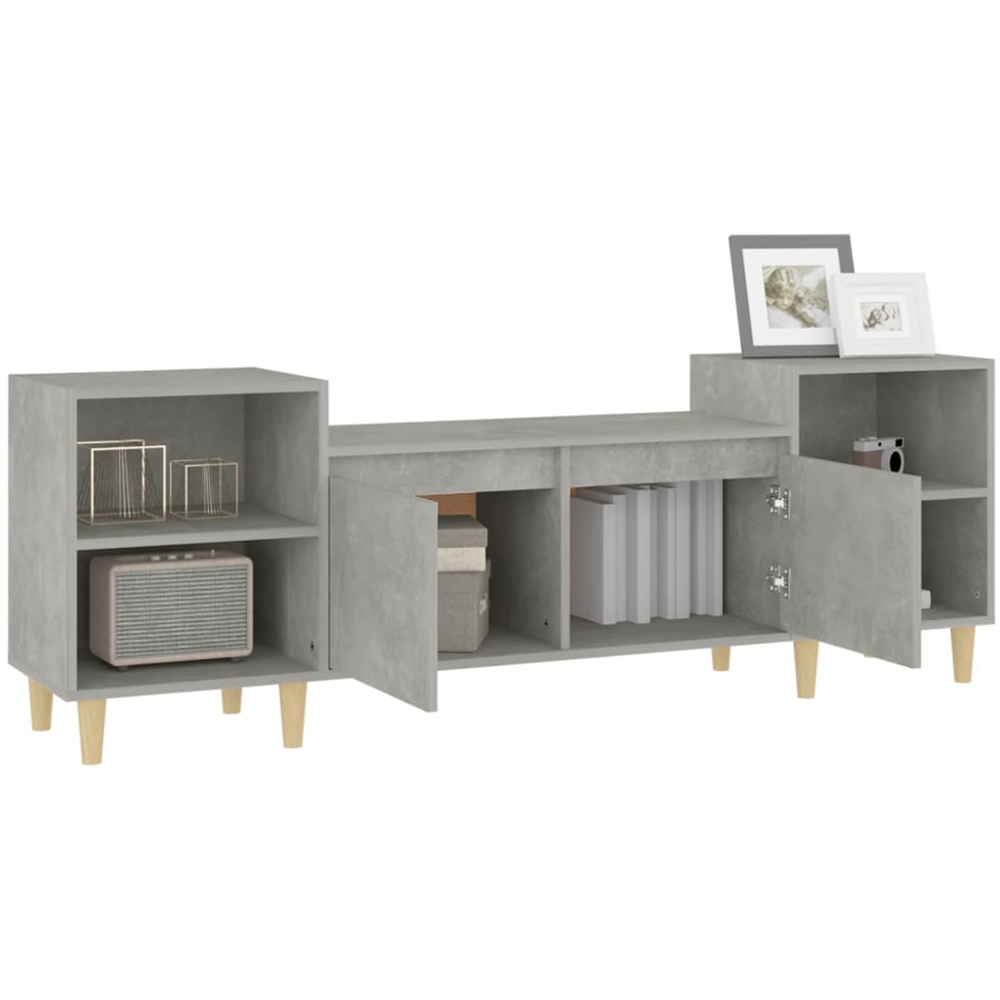 vidaXL 2 Door 4 Shelf Concrete Grey TV Cabinet Image 3