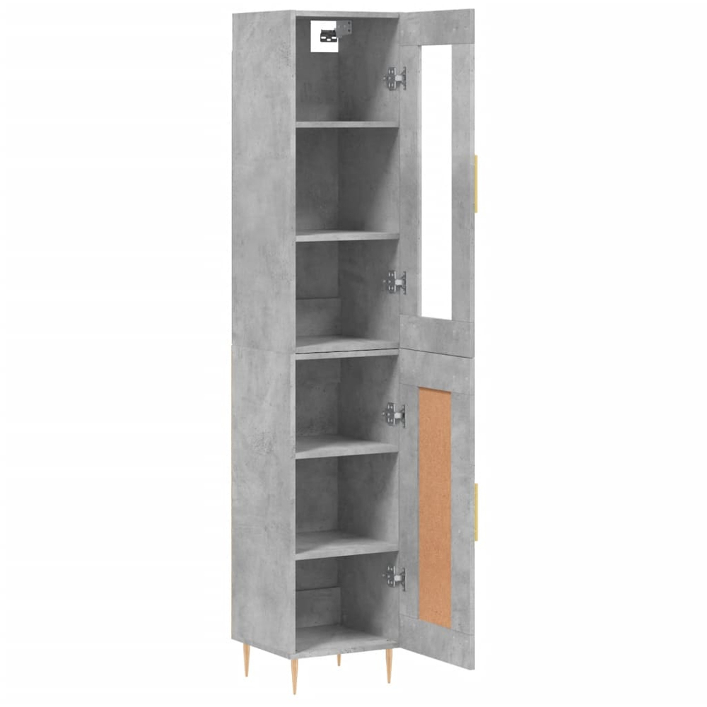 vidaXL 2 Door Concrete Grey Highboard Image 2