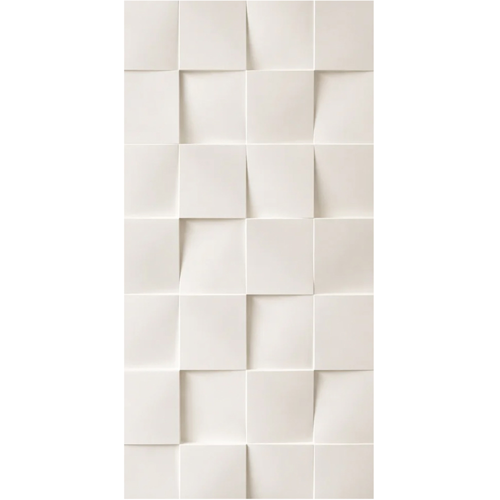 Britwall Jade White 3D Cubic Tile Effect Hard PU Wall Panel 1070 x 460 x 25mm 2 Pack Image 2