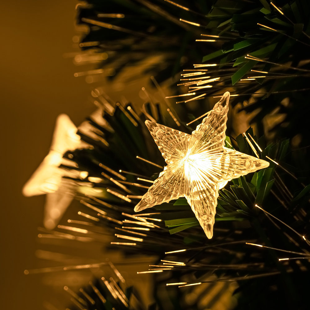 The Christmas Centre 30 Warm White LED Green Fibre Optic Artificial Xmas Tree 4ft Image 3