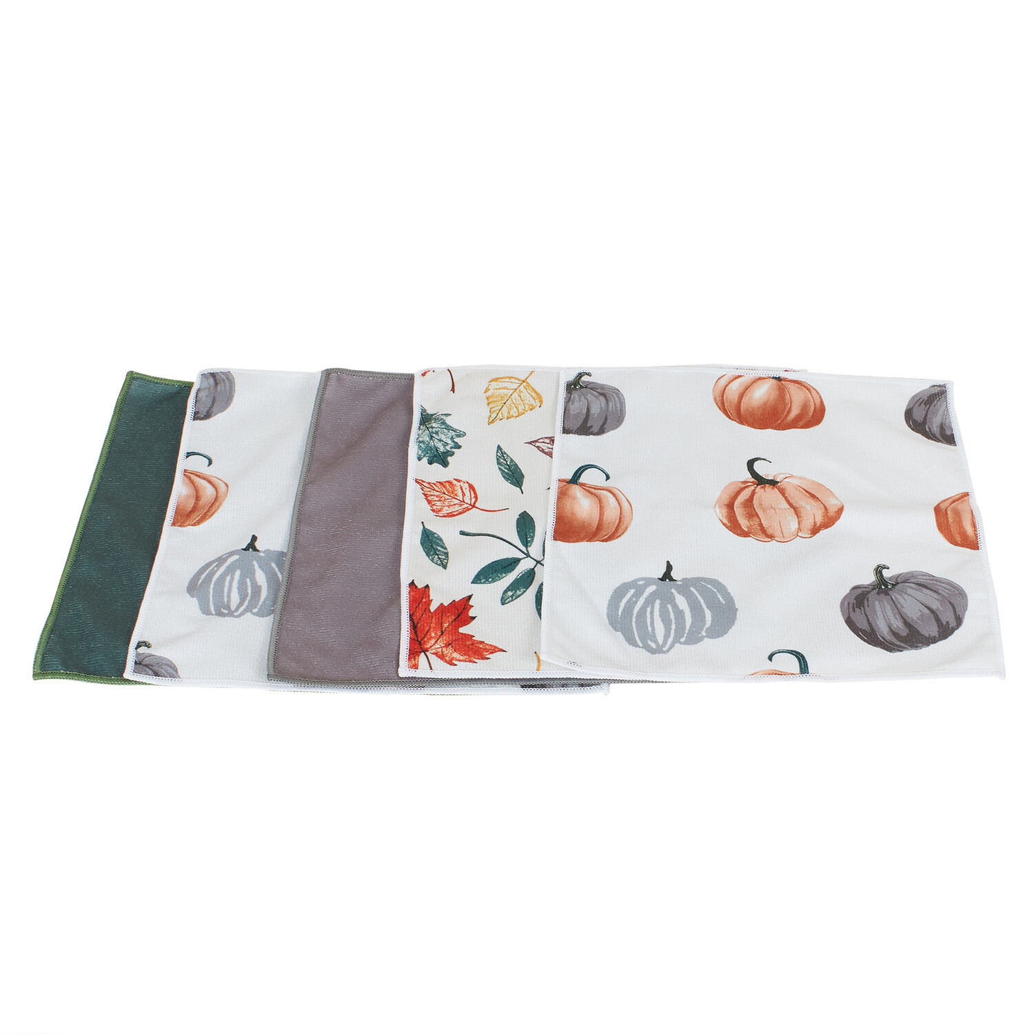 Pack of 5 Autumn Printed Microfibre Cloths Image 1