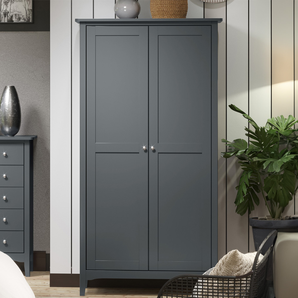 Core Products Como 2 Door Midnight Blue Wardrobe Image 1