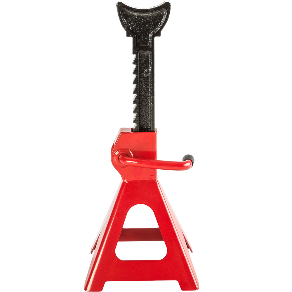 tectake Set of 2 Red Adjustable Axle Stand Image 2