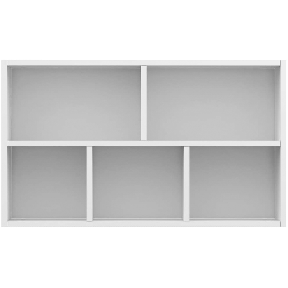 vidaXL 5 Shelf White Wooden Bookcase Image 5