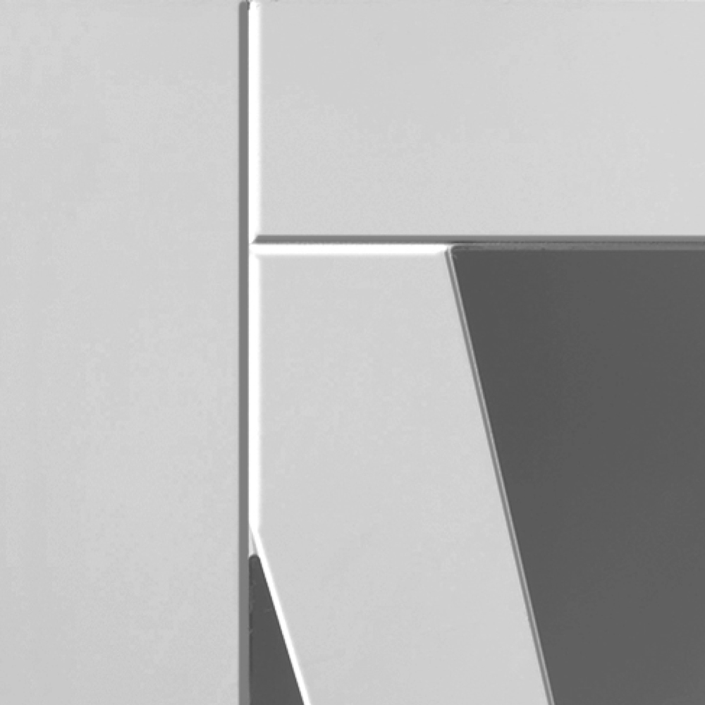 JB Kind Aurora White Clear Glazed Internal Door 1981 x 762mm Image 3