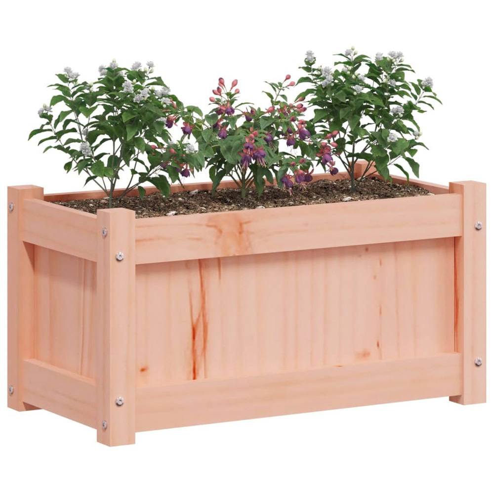 vidaXL Natural Douglas Wood Garden Planter 31 x 60 x 31cm 2 Pack Image 3