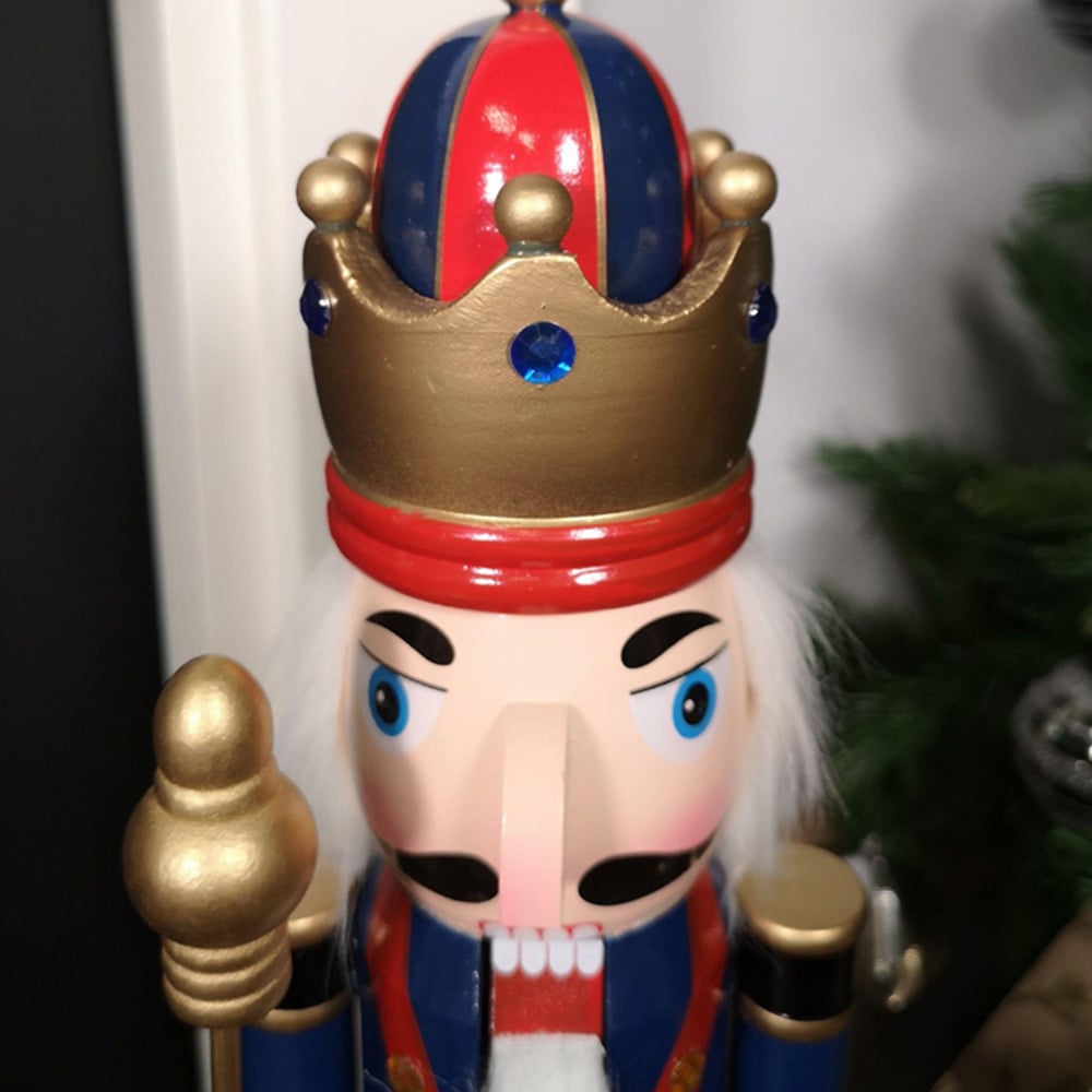 Samuel Alexander Traditional Wooden Nutcracker Soldier Decoration with Blue Body Image 3