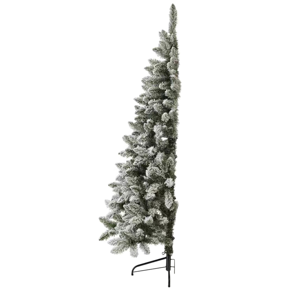 wilko Snow Flocked Half Artificial Christmas Tree 7ft Image 1