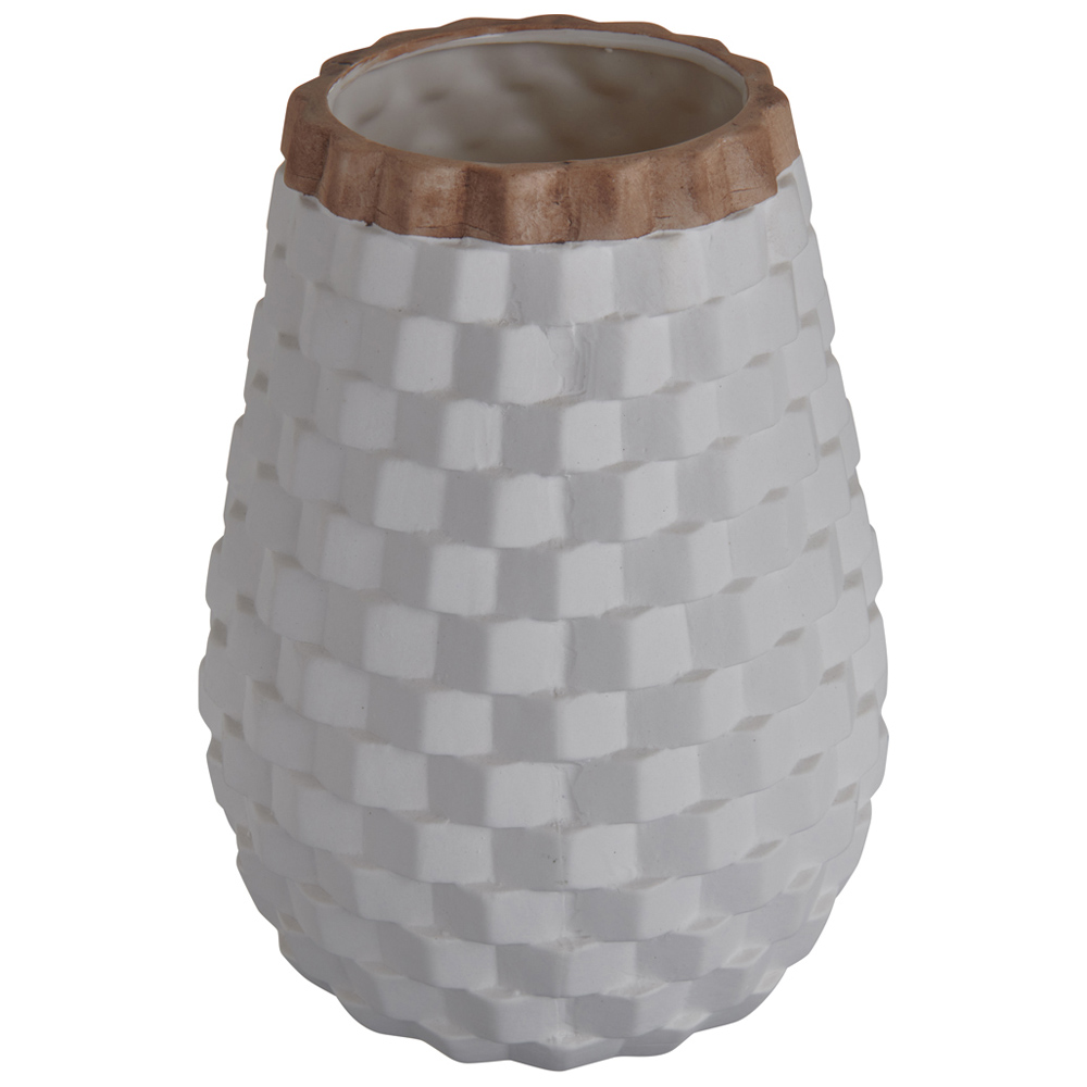 Wilko Matte Ceramic Honeycomb Vase Image 1