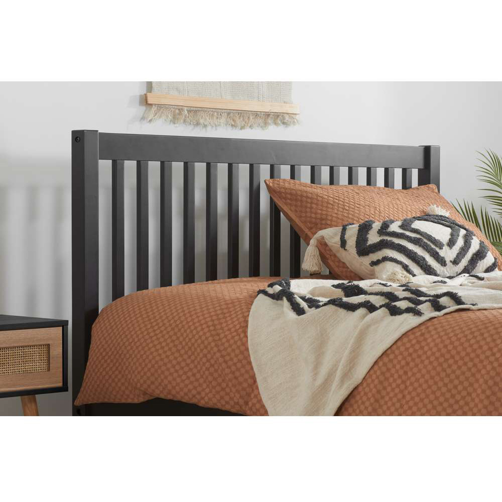 Nova King Size Black Solid Pine Bed Frame Image 7