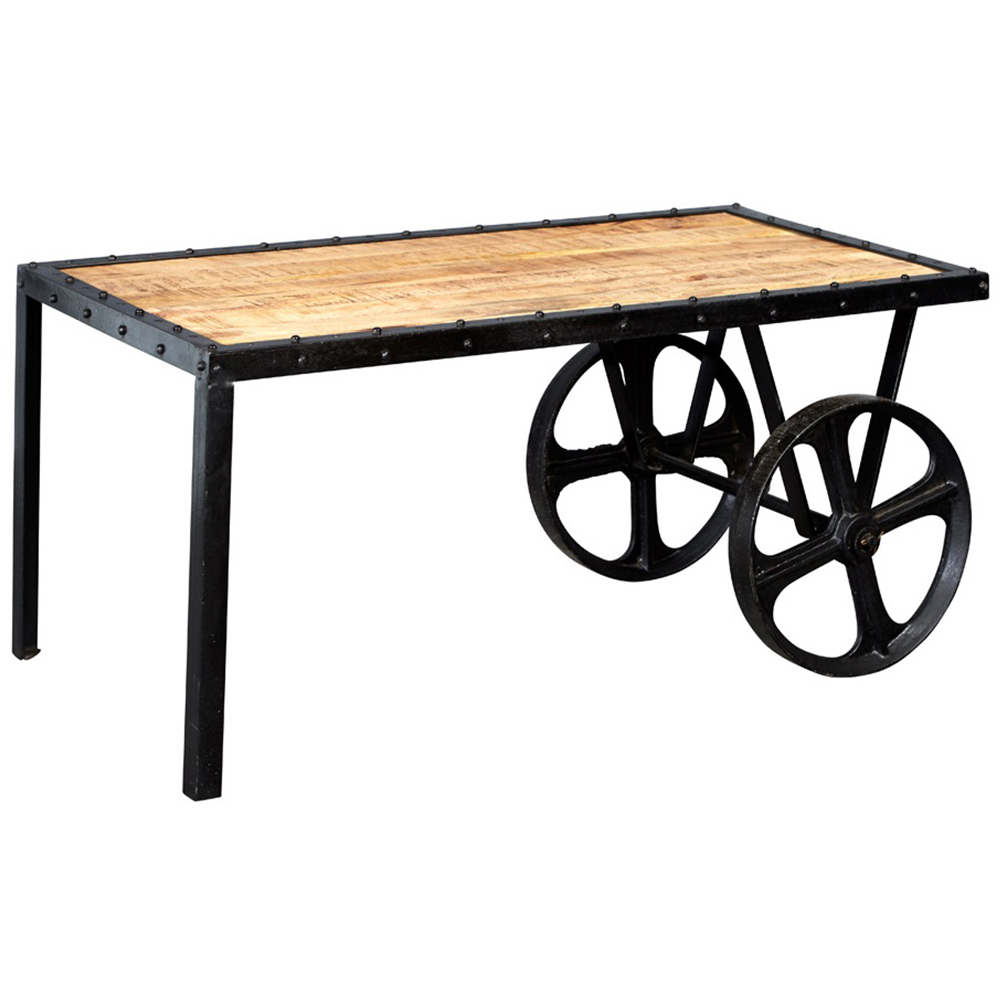 Brooklyn Carnaby Industrial Cart Coffee Table Image 2