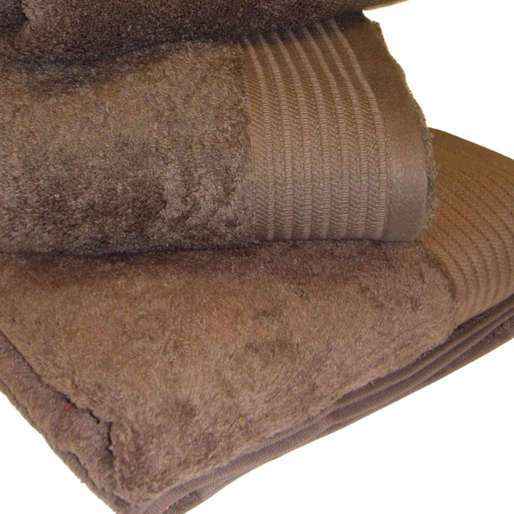 Rapport Home Chatsworth Super Soft and Absorbent Cotton Brown Bath Sheet Image 3
