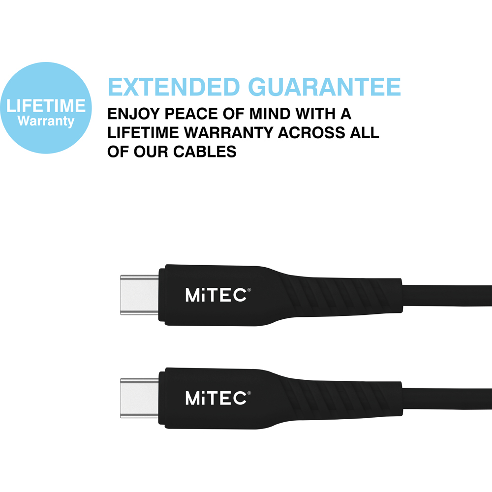 MiTEC MiPOWER Black USB-C to USB-C Cable 2m Image 5