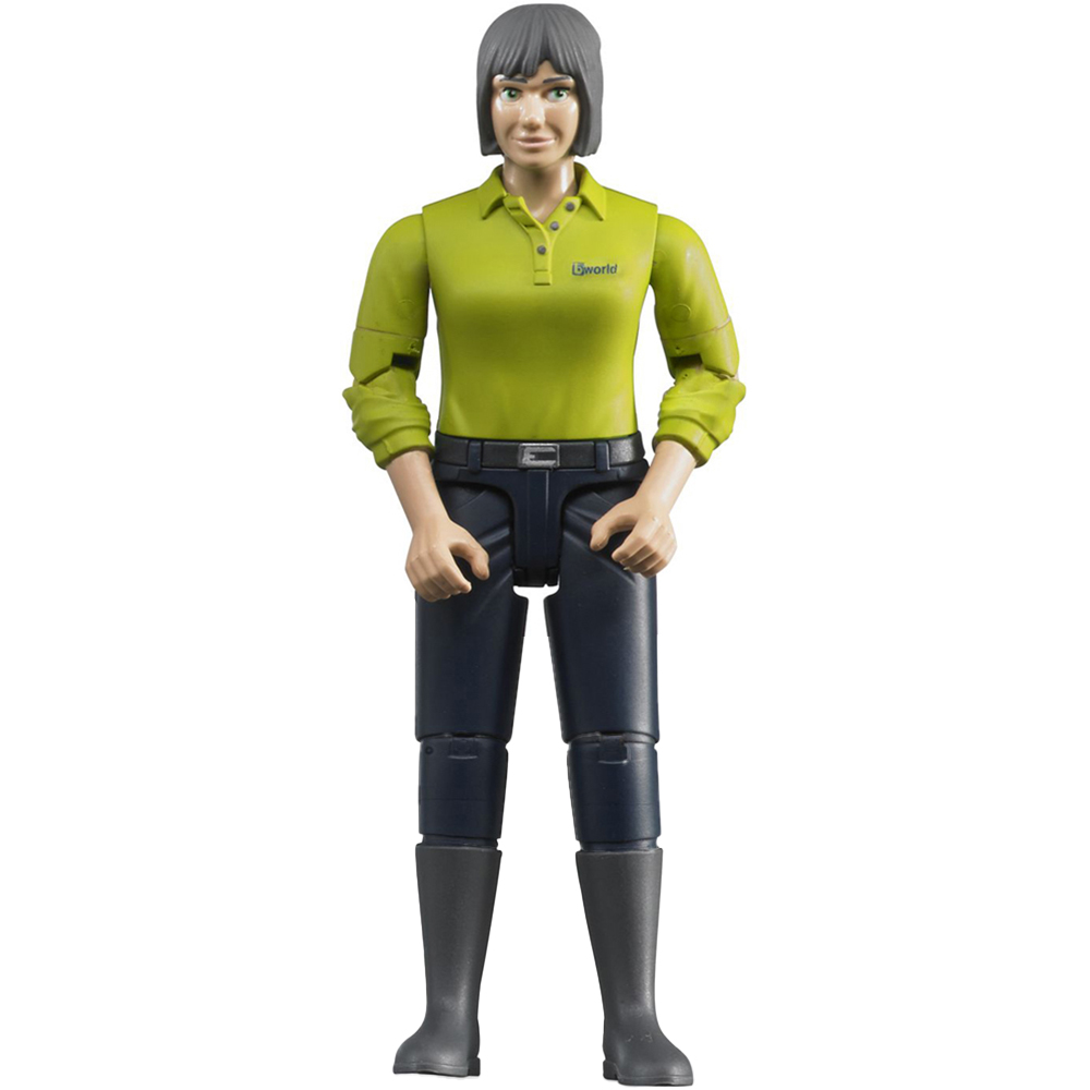 Bruder Bworld Light Skin Woman Figure with Dark Blue Jeans Image