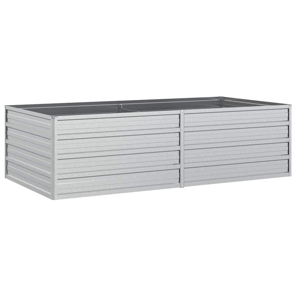 vidaXL Silver Galvanised Steel Raised Garden Bed 160 x 80 x 45cm Image 1