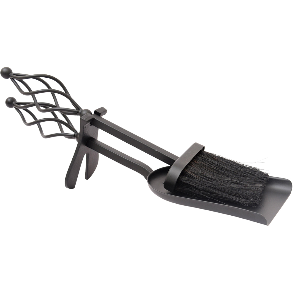 Acacia Home 2 Piece Black Fireside Brush Set Image 1