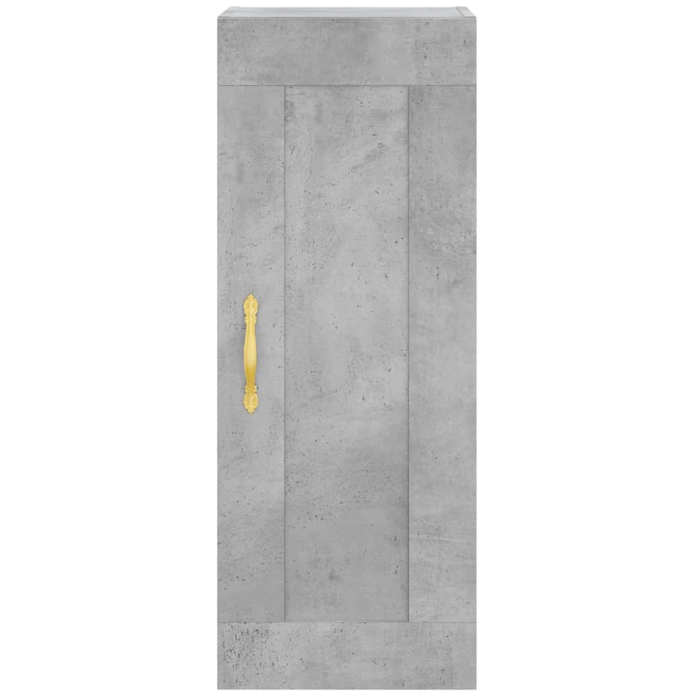 vidaXL Single Door 3 Drawer Concrete Grey Highboard Image 7