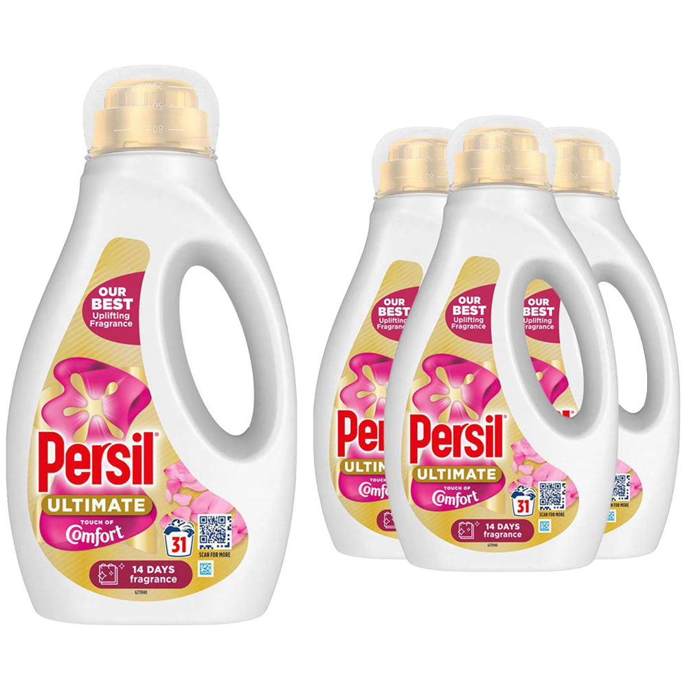 Persil Ultimate Touch of Comfort Liquid Detergent 31 Washes 837ml 4 Pack Image 1
