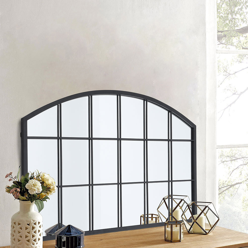 Arched Framed Wall Mirror 110 X 70Cm Image 7