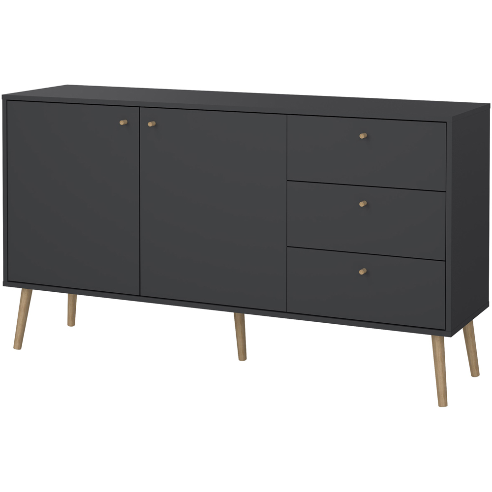 Florence Cumbria 2 Doors 3 Drawers Dark Grey Sideboard Image 4