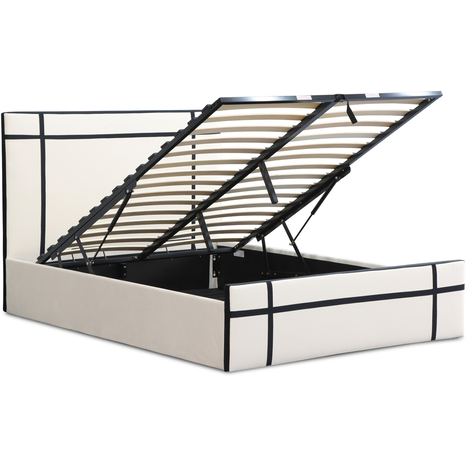 Quinn Kingsize Bed Cream and Black Image 2