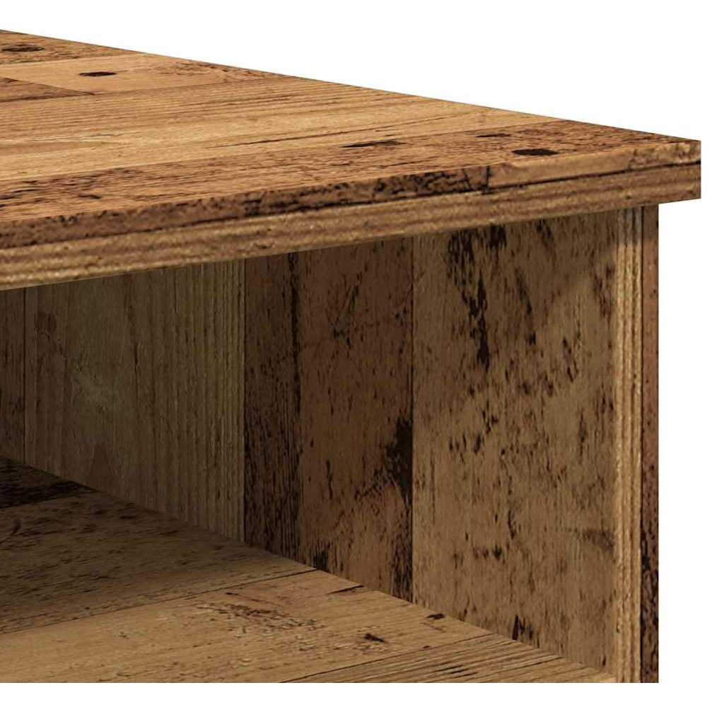 vidaXL Single Door 2 Open Shelf Old Wood TV Cabinet Image 7