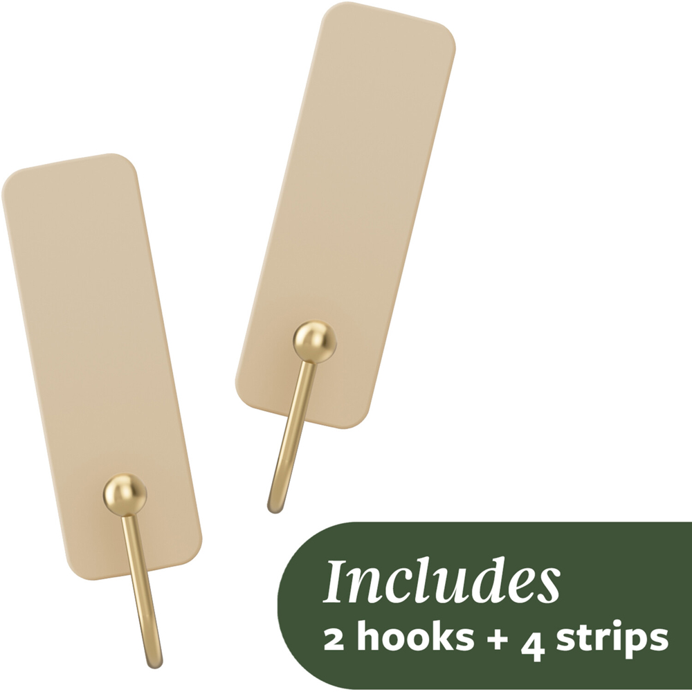 Pack of 2 Command Medium Decorative Hooks Latte Image 3