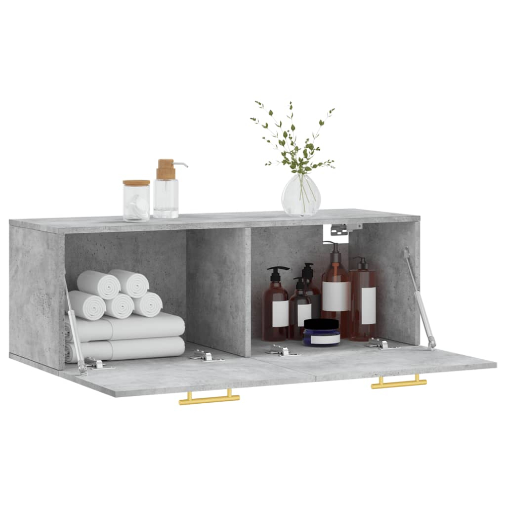 vidaXL 2 Door Concrete Grey Wall Cabinet Image 4