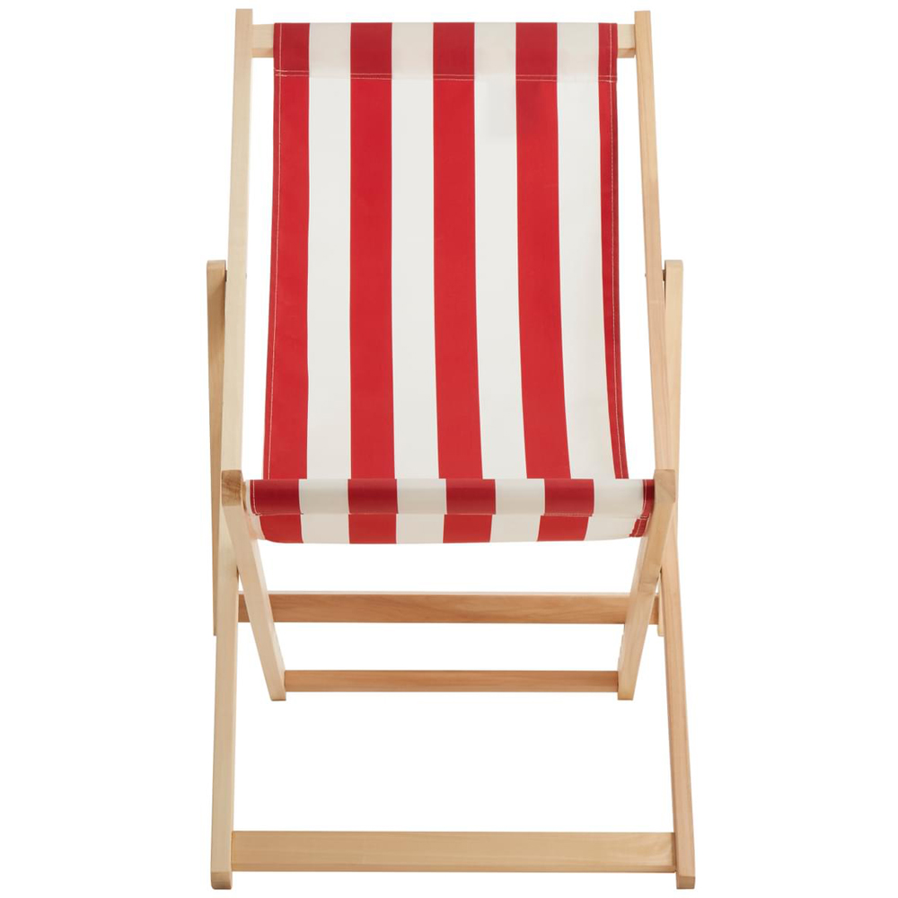 Interiors by Premier Beauport Red and White Deck Chair Image 2