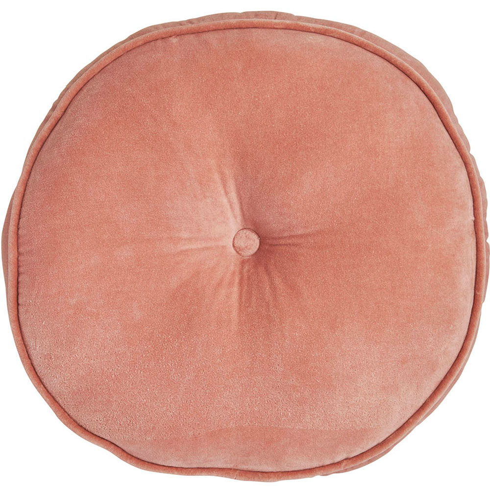 Wilko Pale Coral Round Cushion 45cm Image 1