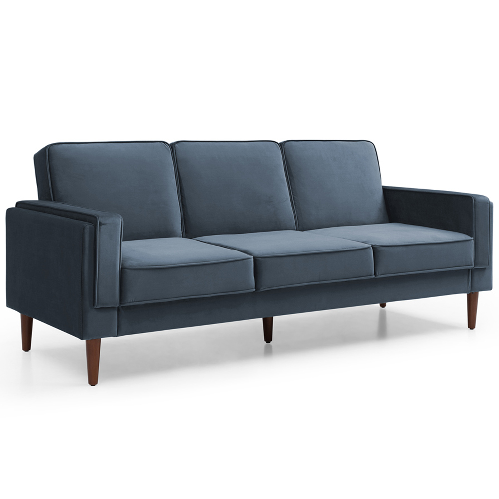 Asher 3 Seater Ink Velvet Sofa Bed Image 3