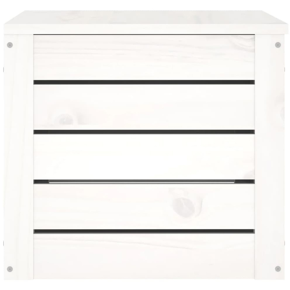 vidaXL White Solid Pinewood Stackable Storage Box Image 7