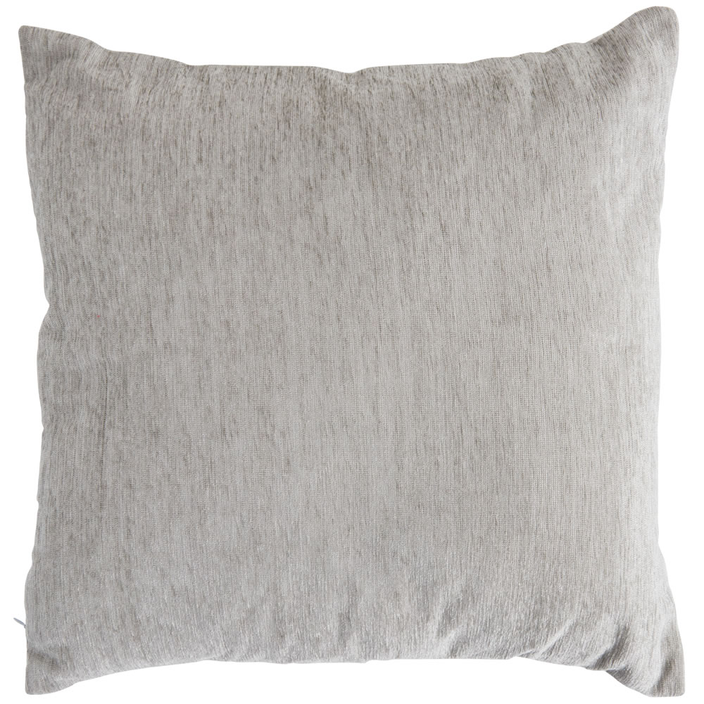 Wilko Grey Chenille Cushion 43 x 43cm Image 1