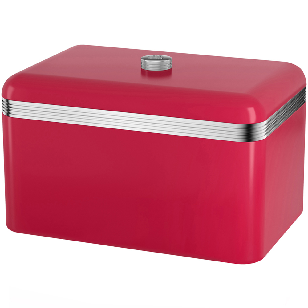 Swan Retro Red Bread Bin Wilko