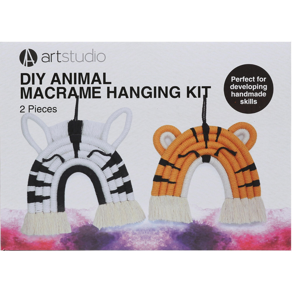 Art Studio Make Your Own Animal Macrame Hanging Kit Image 3